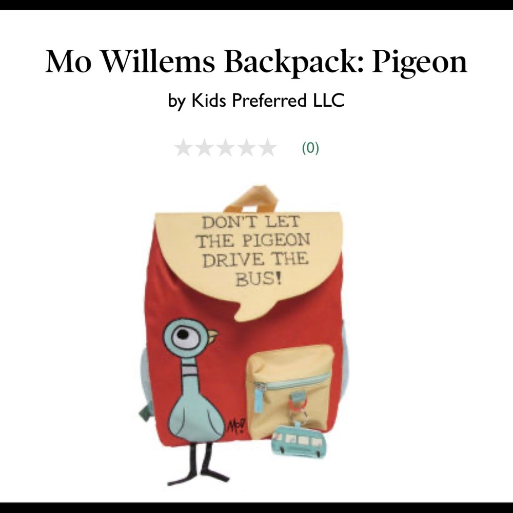Mo Willems backpack